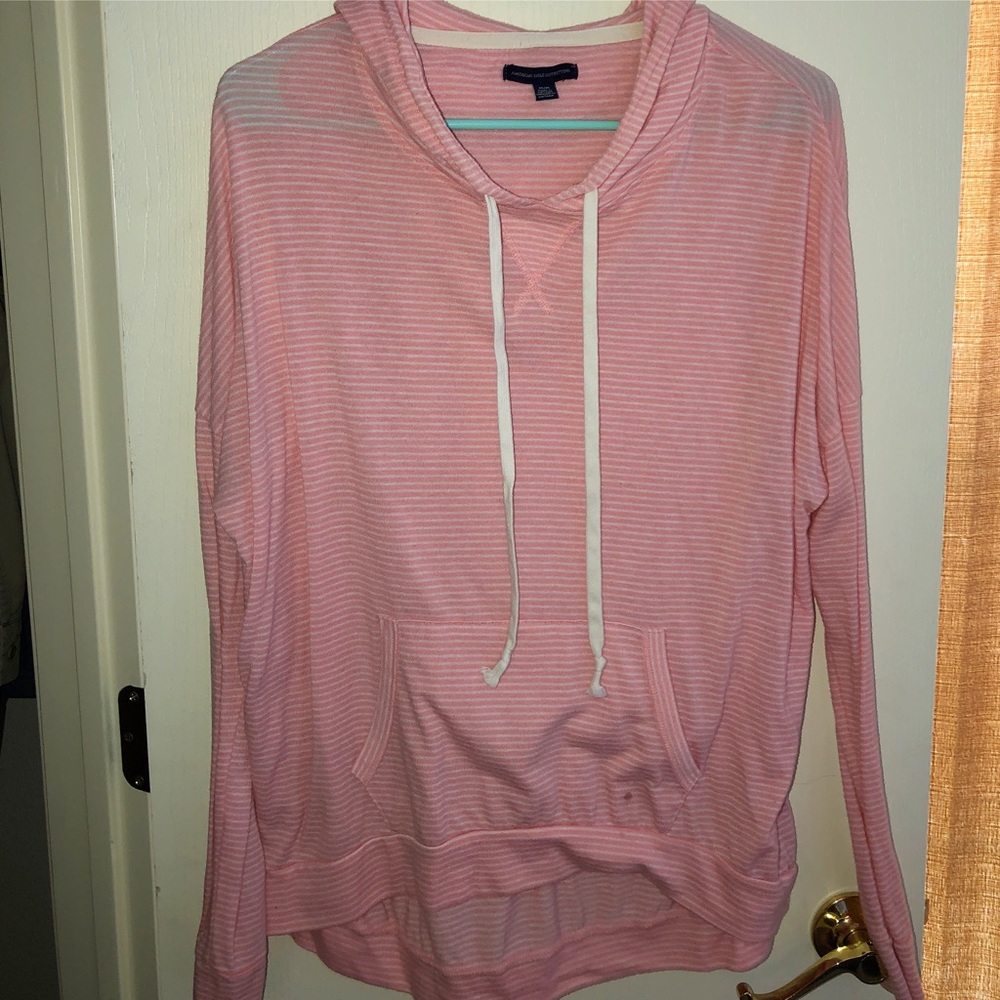 American eagle light hooded shirt